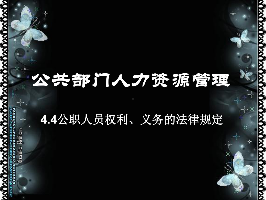 公共部门人力资源管理-公职人员权利、义务的法律规定-PPT资料课件.ppt_第1页