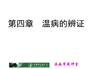 卫气营血辨证教学提纲课件.ppt