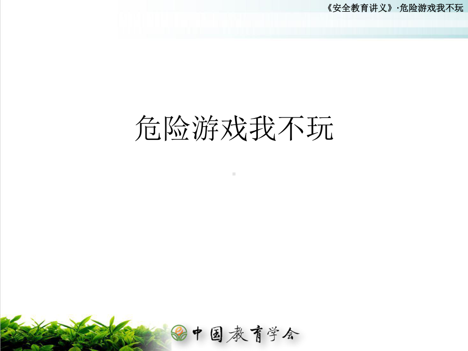 危险游戏我不玩实用PPT课件.ppt_第1页