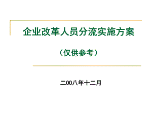 企业改革人员分流实施方案课件.ppt