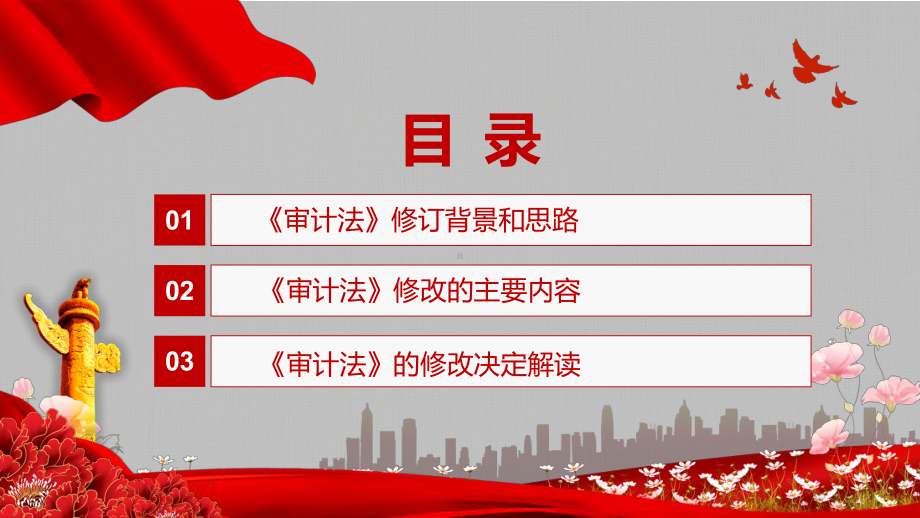 坚持党对审计工作的领导解读2021年新修订《审计法》实用图文PPT讲解.pptx_第3页