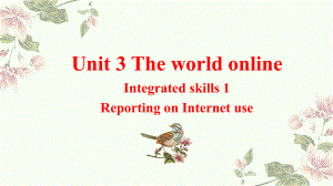 Unit 3 The world online Integrated skills 1 ppt课件-（2020）新牛津译林版高中英语高一必修第三册.pptx