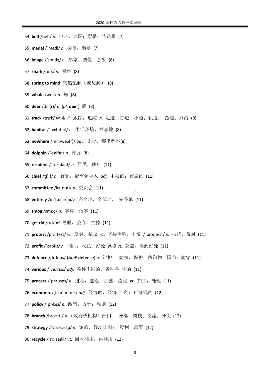 （2020）新牛津译林版高中英语必修第三册全册一套单词表（带音标）.docx_第3页