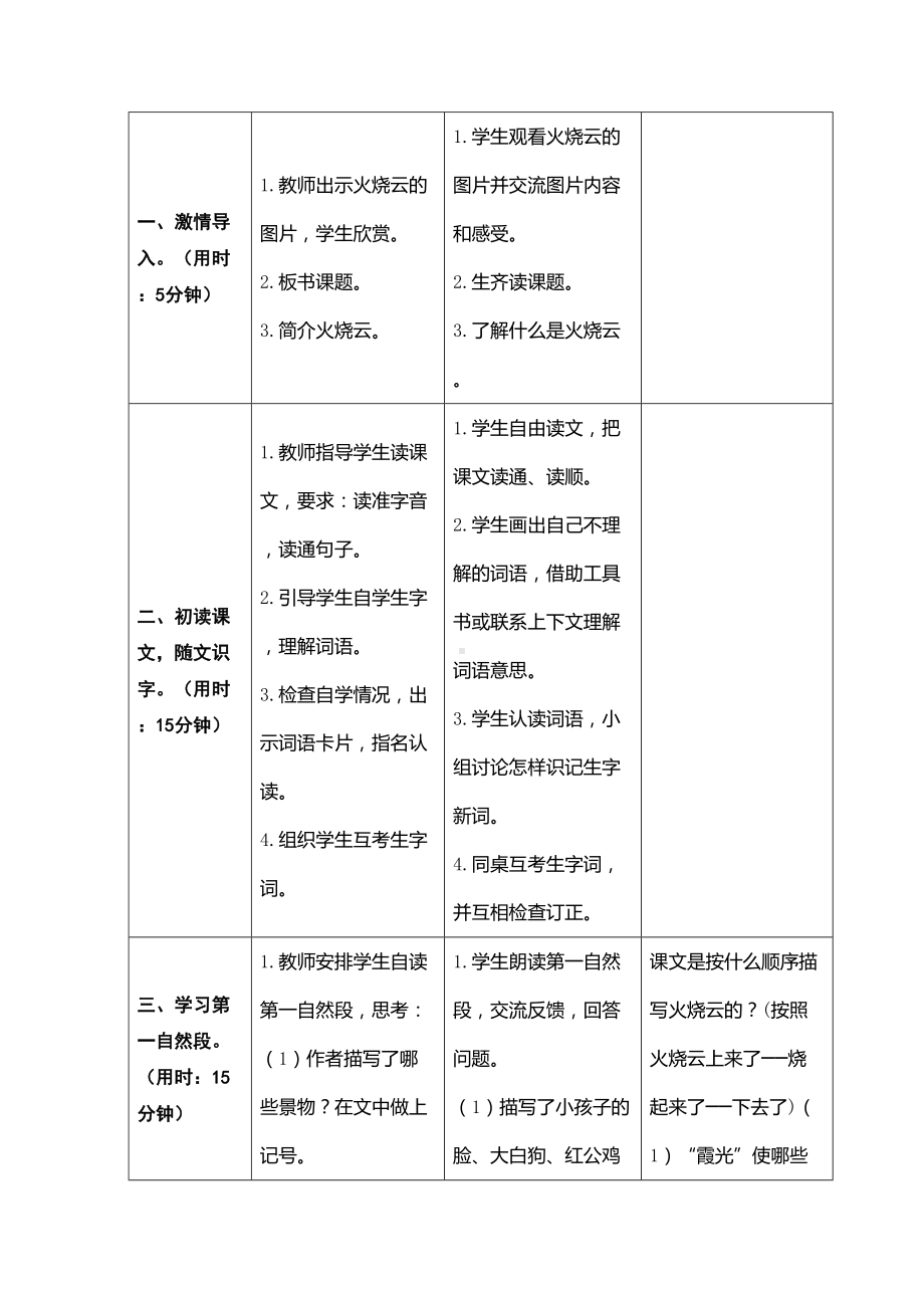 部编版三年级语文下册第七单元《24火烧云(共2课时)》教案.doc_第2页