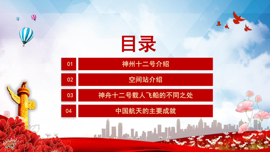 红色党政风神舟十二号载人航天飞船发射成功介绍图文PPT讲解.pptx_第3页