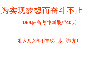 梦想而奋斗不止-高考冲刺最后40天.ppt