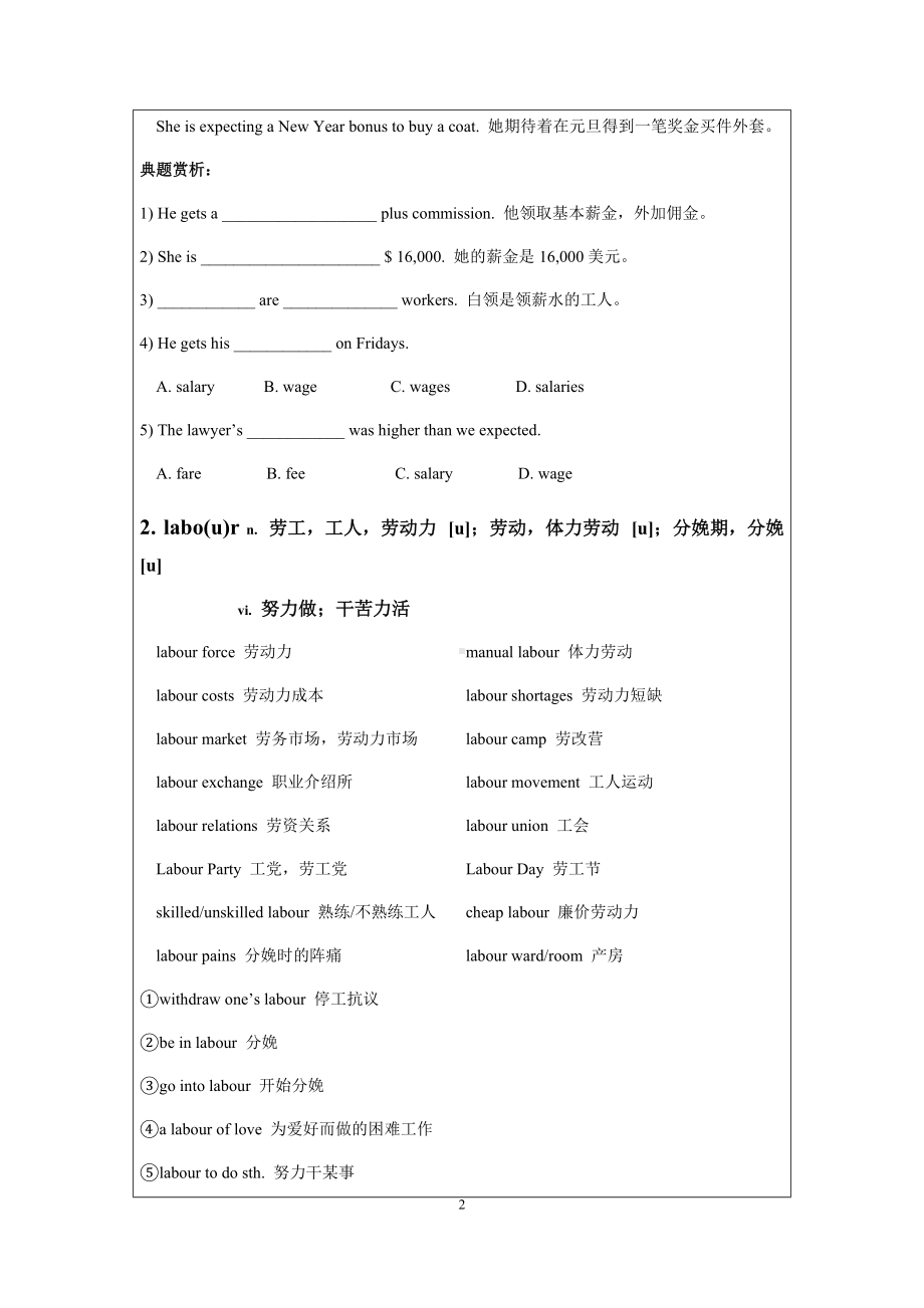 Unit 3 Carees and skills 知识点学案-（2020）新牛津译林版高中英语选择性必修第四册.docx_第2页