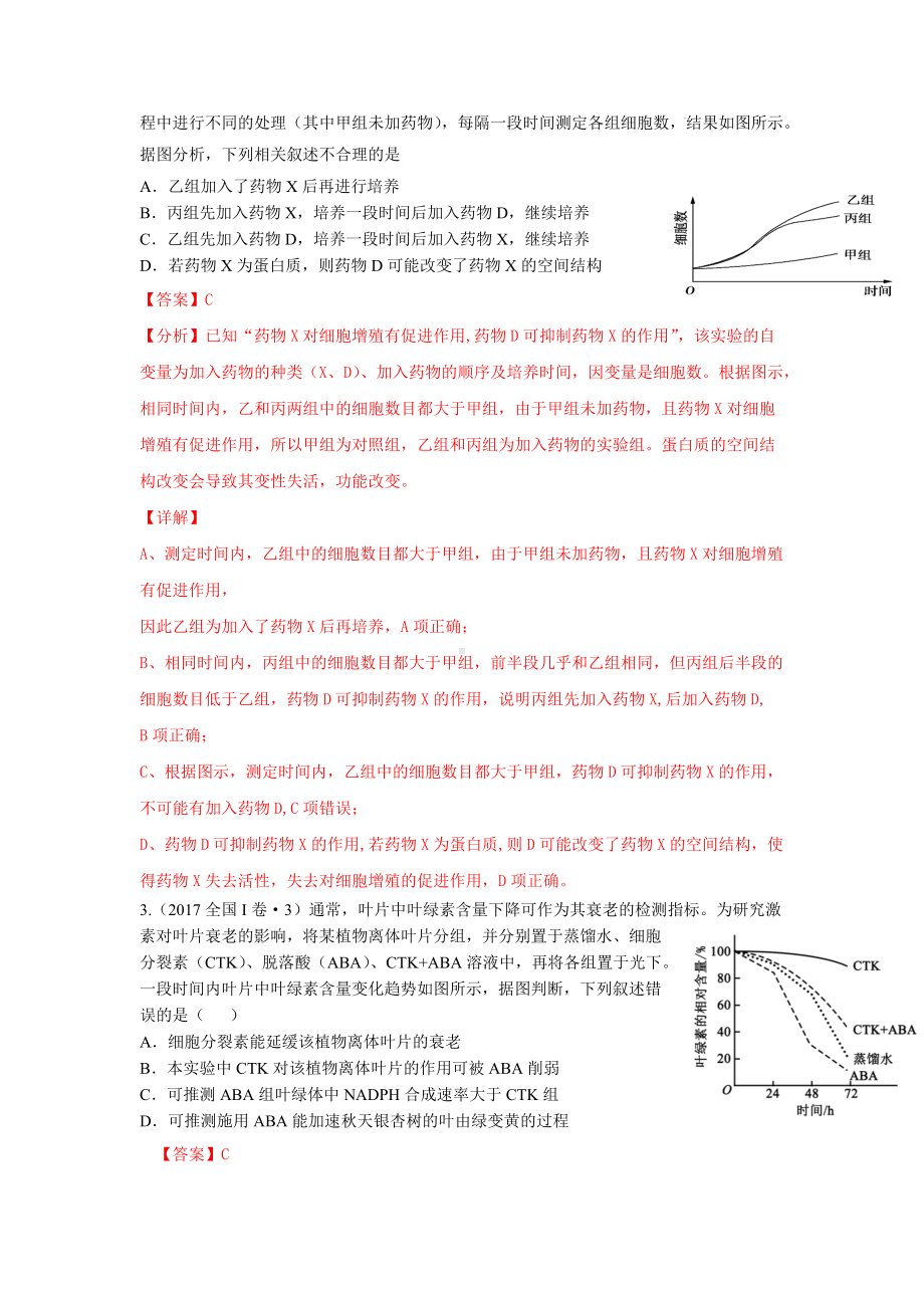 高考生物2022《多个自变量的对照实验》专题.docx_第2页