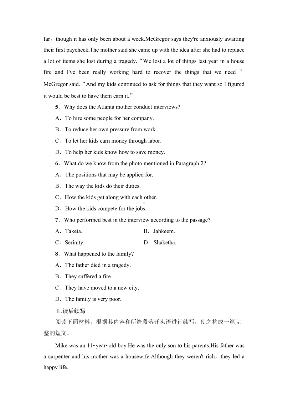 Unit3 Reading & Writing 课后练习（2020）新北师大版高中英语选择性必修第四册.doc_第3页