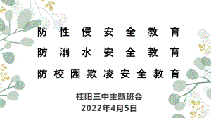 防性侵防溺水防校园欺凌中小学校主题班会 队会 PDF资料.pptx