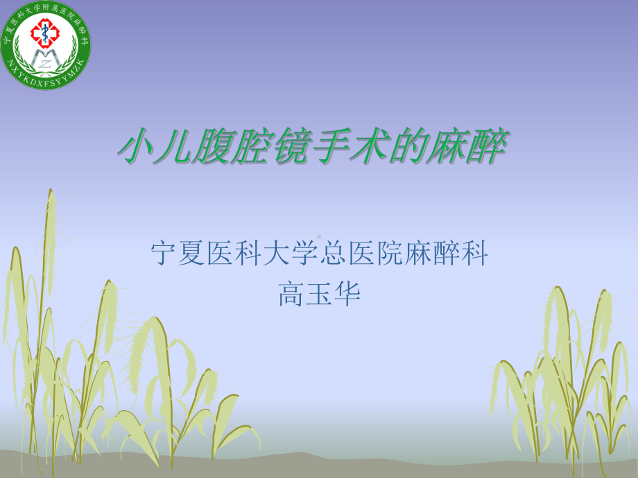 小儿腹腔镜手术的麻醉课件.ppt_第1页