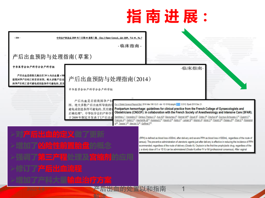 产后出血的处置以和指南解读课件.ppt_第1页