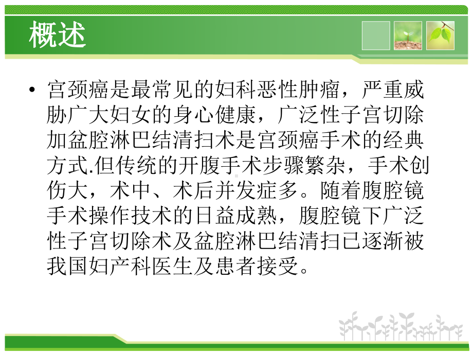 腹腔镜下广泛子宫切除及盆腔淋巴结清扫术的手术配合课件.ppt_第2页