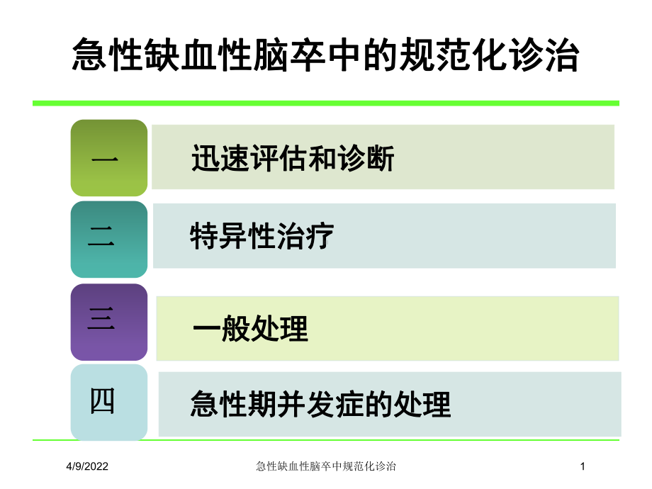 急性缺血性脑卒中规范化诊治培训课件.ppt_第1页