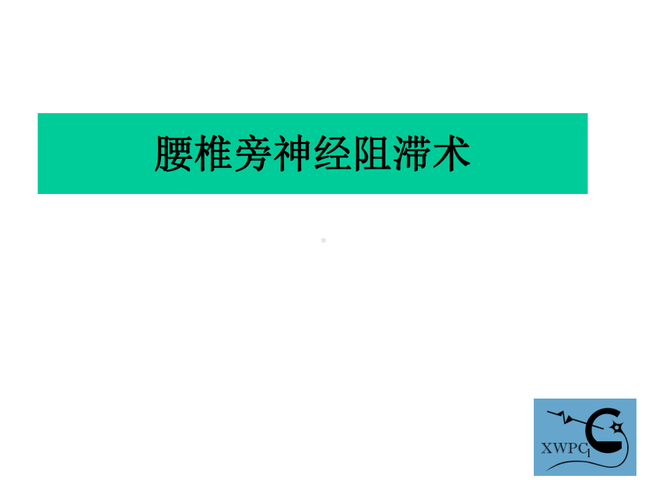 腰椎旁神经阻滞术PPT课件.ppt_第1页