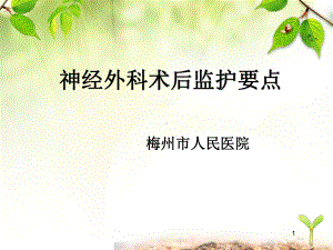 神经外科术后监护要点PPT课件.ppt