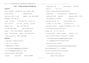 Unit 1 Writing workshop & Reading club 晨读材料-（2022）新北师大版高中英语高一必修第一册.docx