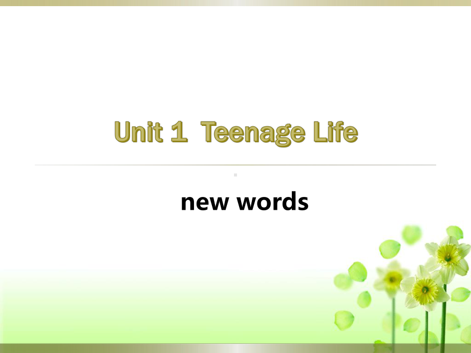 Unit 1 Teenage Life 词汇 ppt课件-（2019）新人教版高中英语必修第一册.pptx_第2页