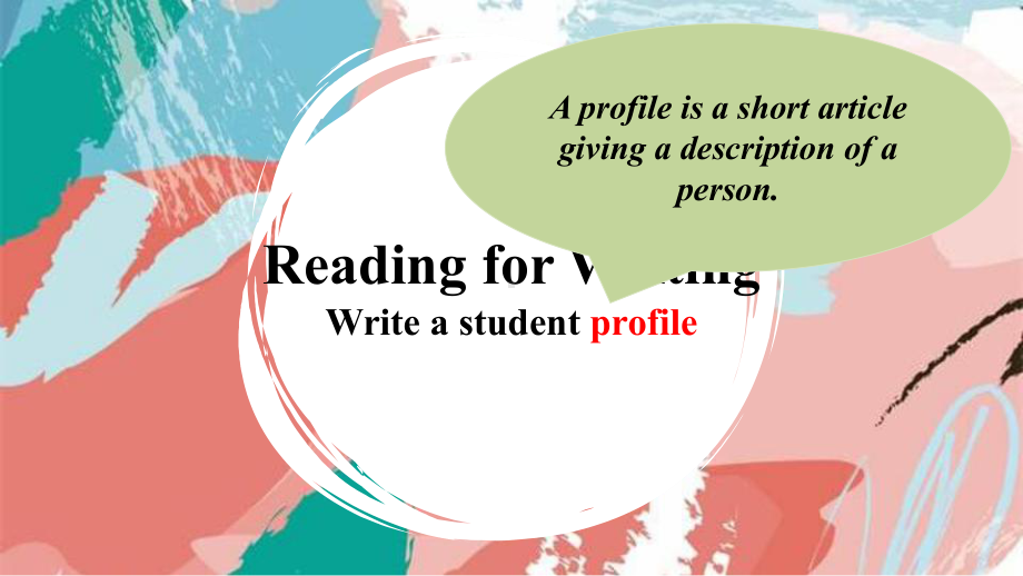 Welcome Unit Reading for Writingppt课件-（2019）新人教版高中英语必修第一册 (4).pptx_第1页