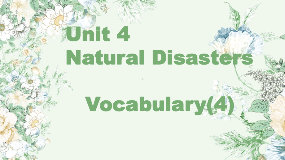 Unit 4 Natural Disasters vocabulary(4) ppt课件-（2019）新人教版高中英语必修第一册.pptx_第1页