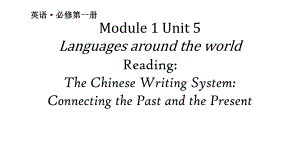 Unit 5 Languages Around the World Reading and Thinking ppt课件-（2019）新人教版高中英语必修第一册.pptx