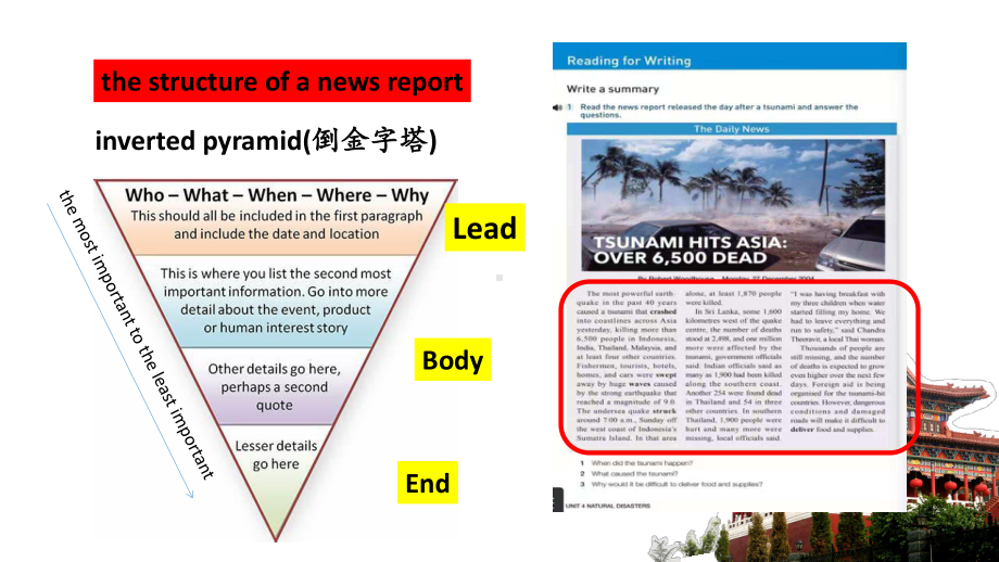 Unit 4 Natural Disasters Reading for Writingppt课件-（2019）新人教版高中英语必修第一册 (2).pptx_第3页