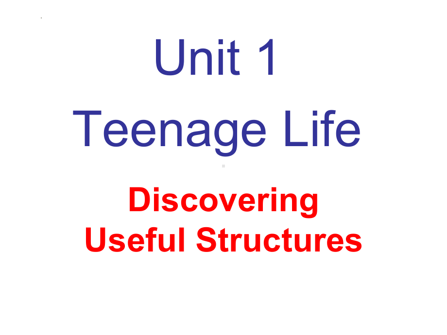 Unit 1 Discovering useful structures语法 ppt课件-（2019）新人教版高中英语高一必修第一册.pptx_第1页