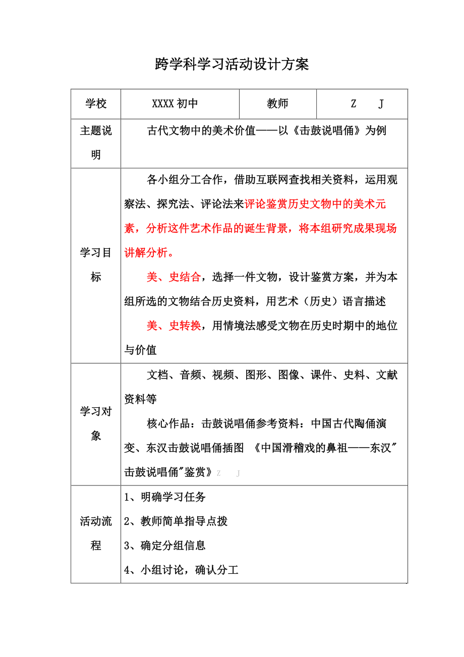 初中美术-C1跨学科学习活动设计-学习活动方案+成果及点评（2.0微能力认证获奖作品）.docx_第2页