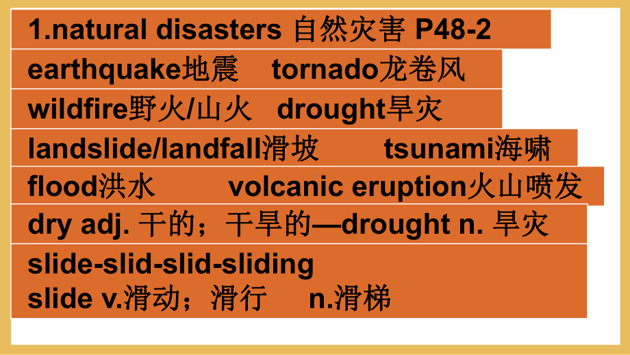 Unit 4 Natural Disaster单元 ppt课件-（2019）新人教版高中英语必修第一册.pptx_第3页