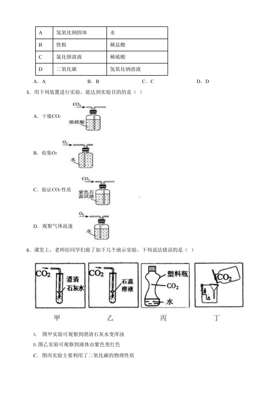 中考科学第一轮专题复习：二氧化碳.pptx_第2页