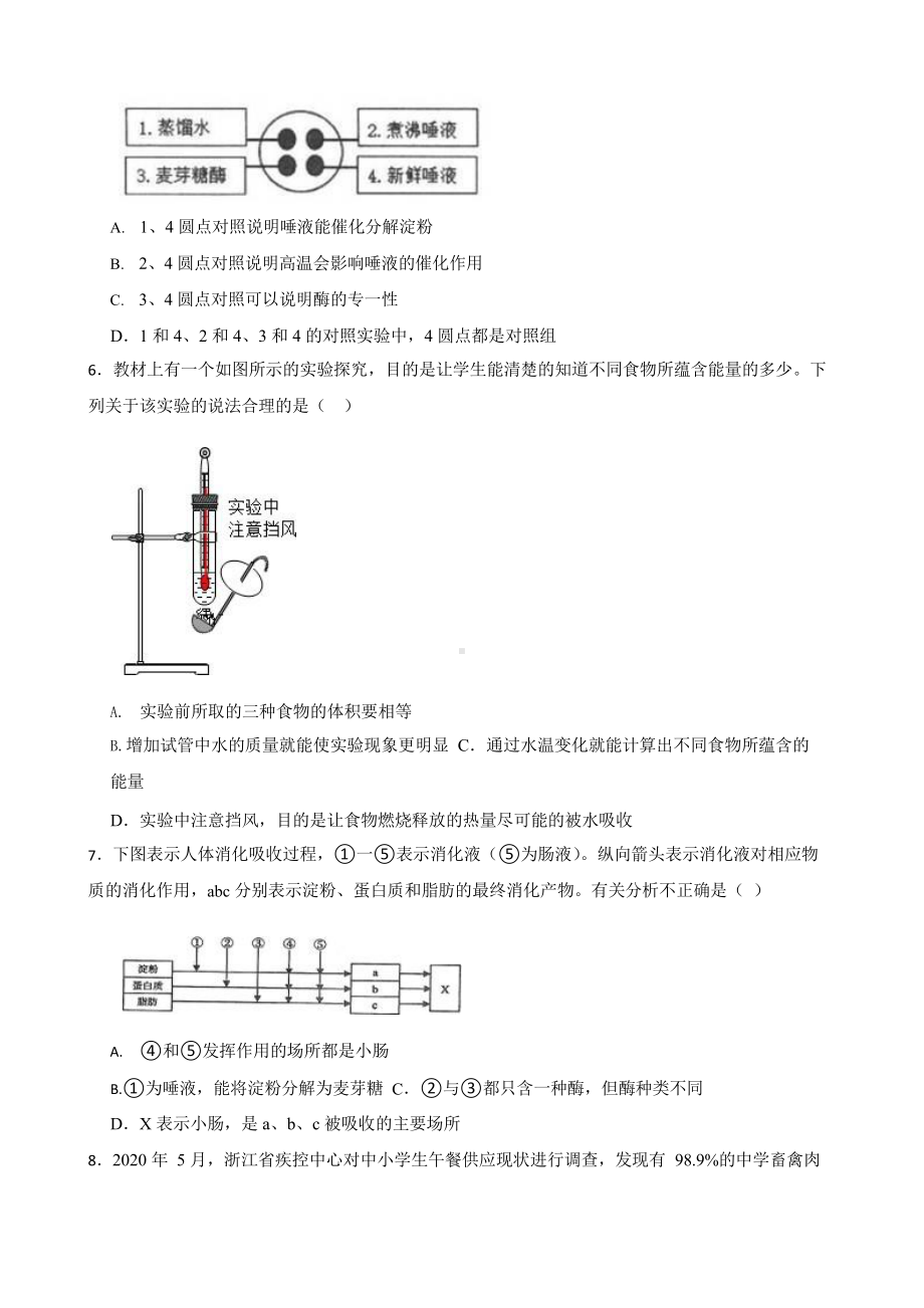 中考科学第一轮专题复习：消化系统.pptx_第2页