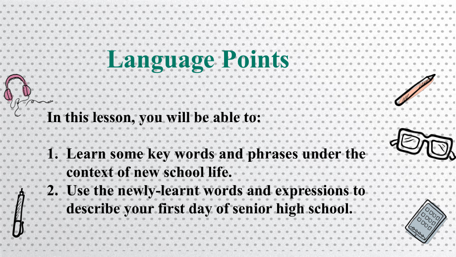 Welcome Unit Language points ppt课件-（2019）新人教版高中英语必修第一册 (2).pptx_第1页