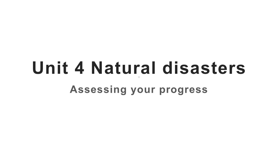 Unit 4 Natural disasters Reading基础知识巩固 ppt课件-（2019）新人教版高中英语必修第一册.pptx_第1页