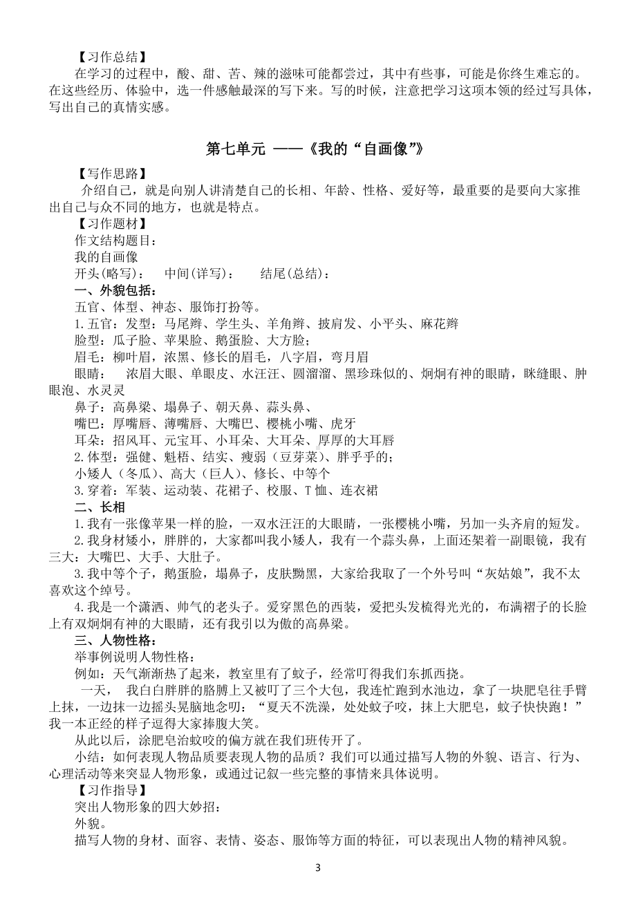 小学语文部编版四年级下册习作指导（五六七八单元）.docx_第3页