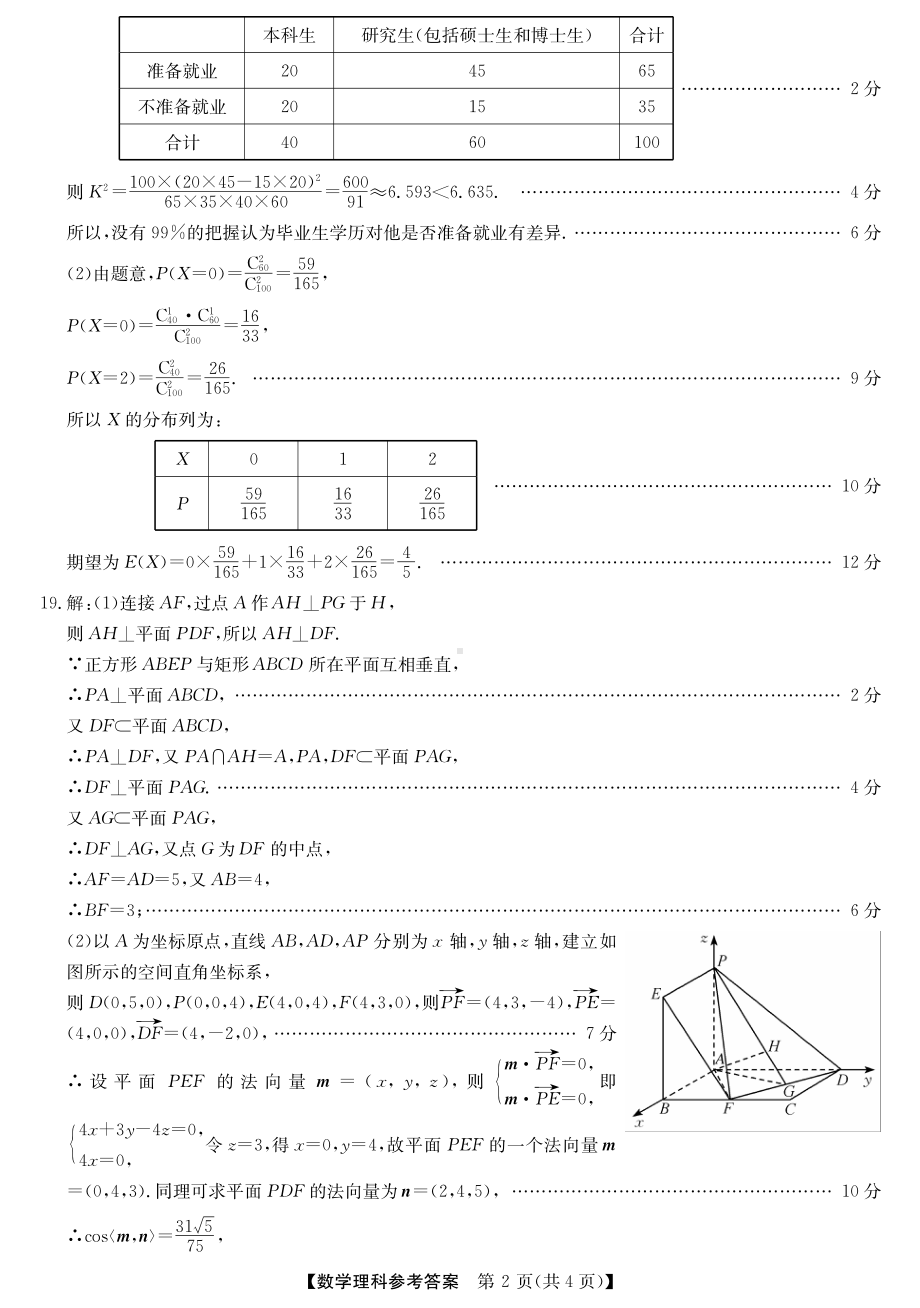 安徽省2022年高考适应性考试理科数学答案da.pdf_第2页