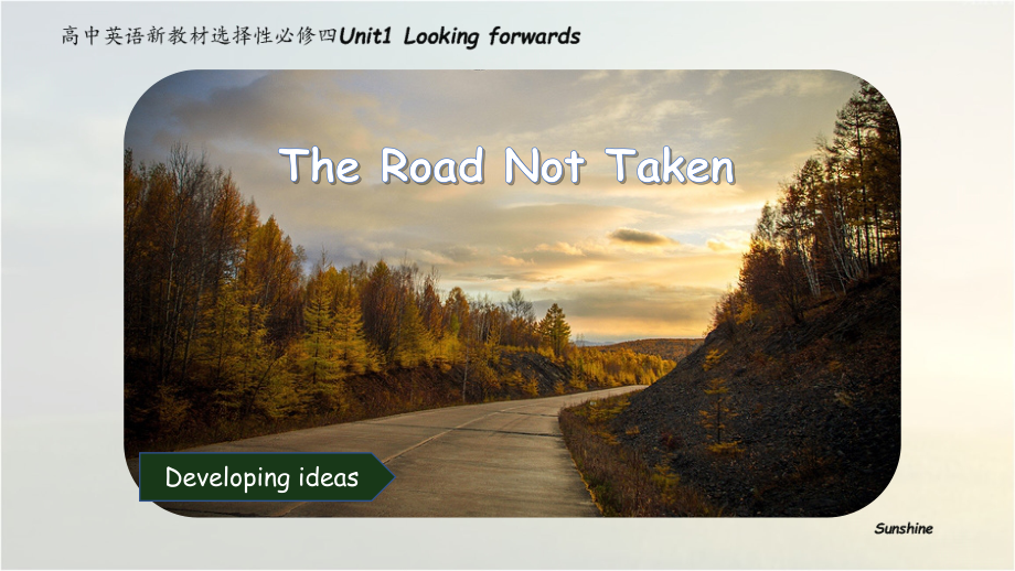 （2019）新外研版高中英语选择性必修第四册Unit 1 Looking forwards Developing ideas The road not taken ppt课件.rar