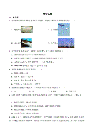 山东省聊城市东昌府区中考一模化学试题含答案.pdf