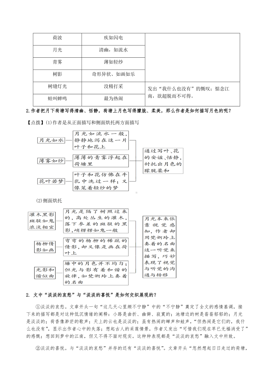 14.2荷塘月色 学案-统编版高中语文必修上册.docx_第3页