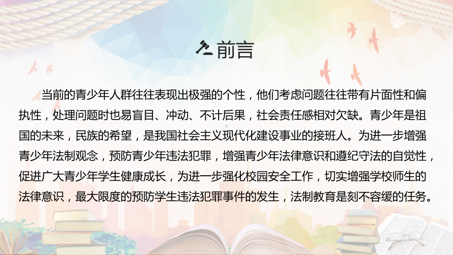 青少年法制教育主题班会图文PPT课件模板.pptx_第2页