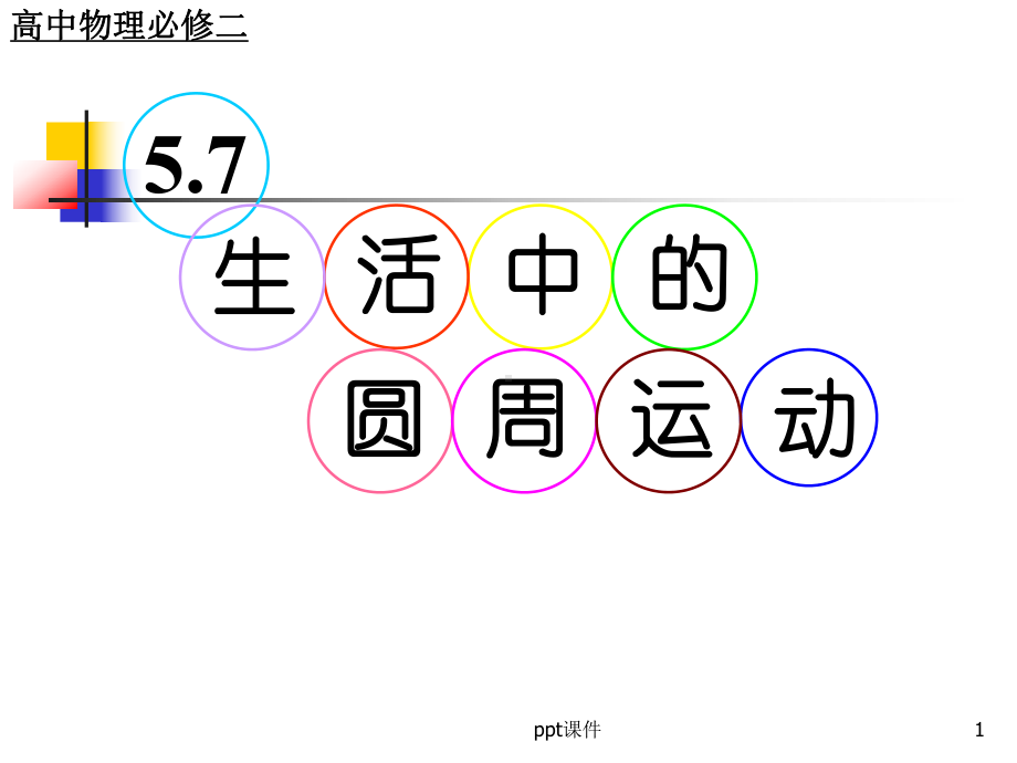 竖直面圆周运动(绳杆模型)-ppt课件.ppt_第1页