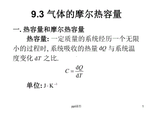 大学物理-气体的摩尔热容量-ppt课件.ppt