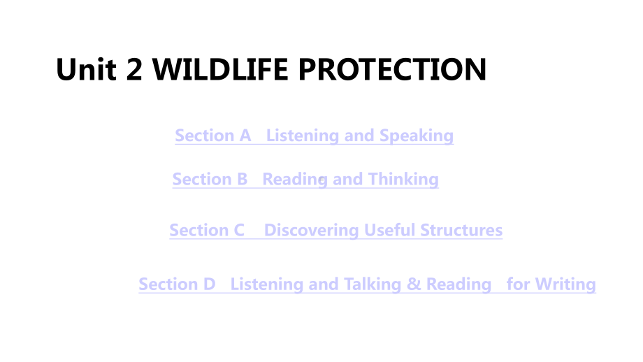 人教版新教材高中英语必修第二册：Unit-2-Wildlife-protection-教学课件.pptx--（课件中不含音视频）_第1页