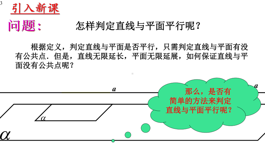 人教A版高中数学必修二-221直线与平面平行的判定课件(共20张).pptx_第3页