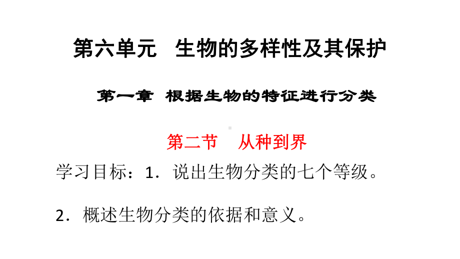 人教版生物八年级上册--从种到界-(共46张)课件.ppt_第2页