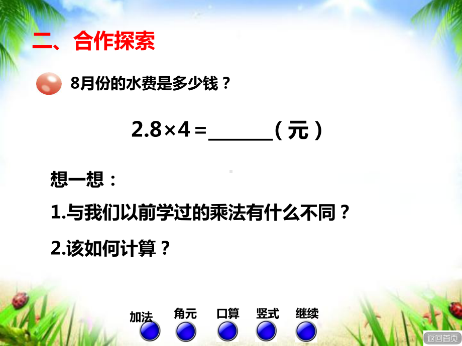 五四制青岛版四年级上册数学第八单元-信息窗1《小数乘整数》课件设计--2.ppt_第3页