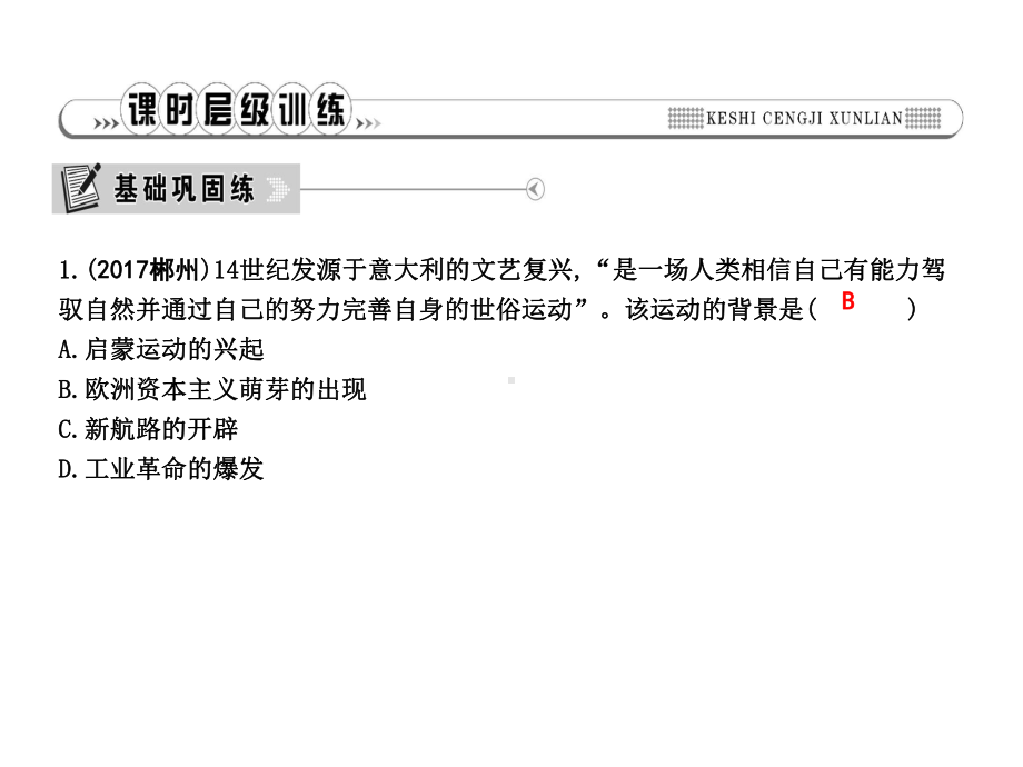 九年级历史上册第五单元资本主义的兴起第13课文艺复兴运动作业课件川教版.ppt_第3页