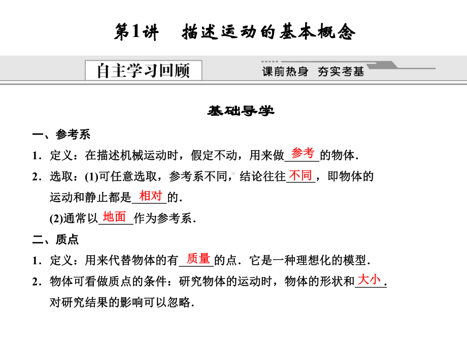 人教课标版高中物理必修一第一章第一节《运动的描述》课件.ppt_第2页