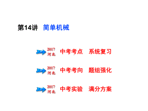 中考物理总复习第14讲简单机械课件.ppt