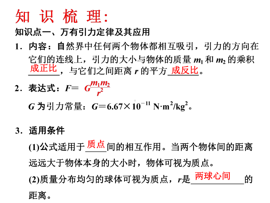 人教版物理-必修二-期末复习：万有引力与航天课件.ppt_第3页