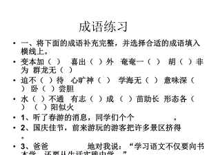 人教版四年级语文上册课件：成语专项练习.pptx